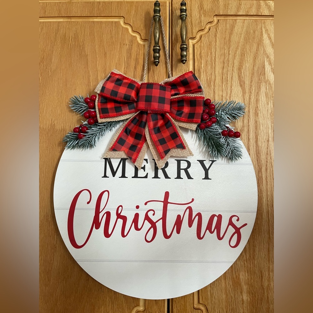 Holiday door sign